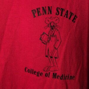Vintage Jerzees Penn State College of Medicine T-Shirt Pink XL Made in USA